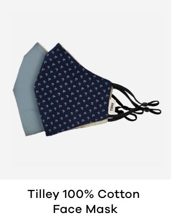 Tilley 100% Cotton 2 Pack Face Mask