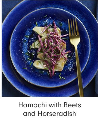 Hamachi with Beets and Horseradish