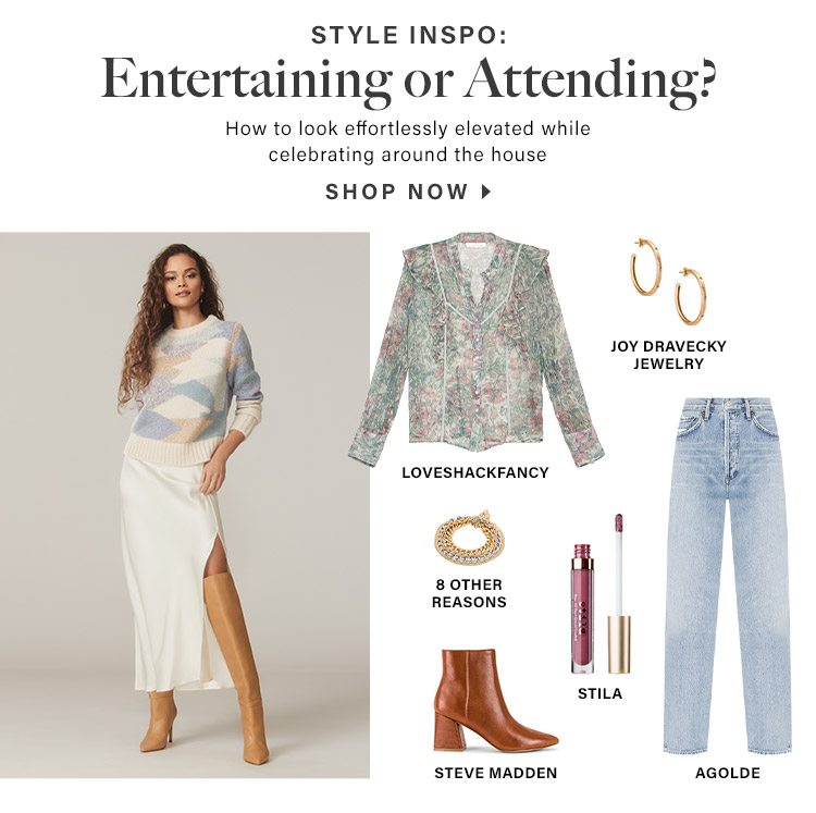 Style Inspo: Entertaining or Attending? DEK: How to look effortlessly elevated for every kind of party - Shop Now