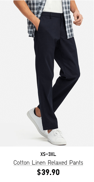 COTTON LINEN RELAXED PANTS $29.90