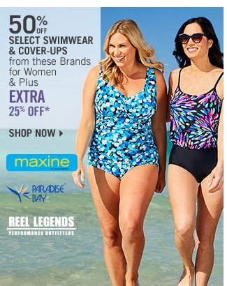 Shop 50% Off Select Swimwear & Cover-Ups - Extra 25% Off*