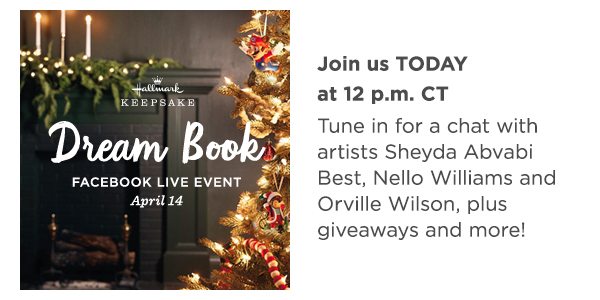 Join us today for our Facebook Live event to hear from Keepsake artists, plus giveaways and more.