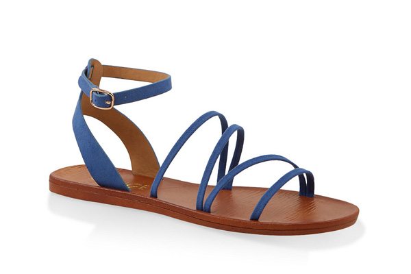 Strappy Faux Leather Sandals