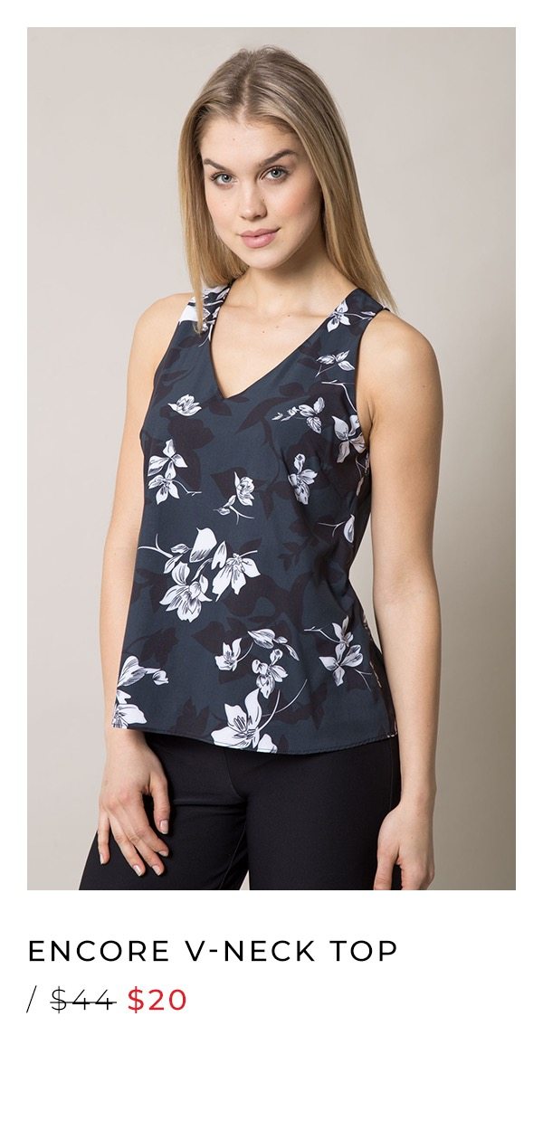 Encore V-Neck Top - Was 44, Now 20