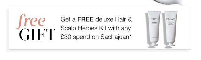 Get a FREE deluxe Hair & Scalp Heroes Kit with any £30 spend on Sachajuan*