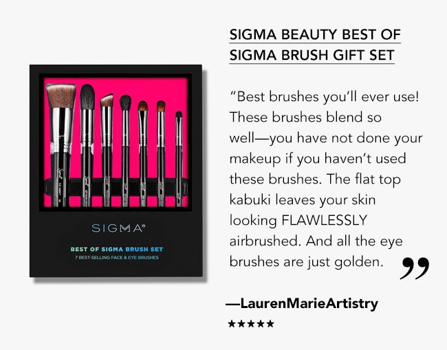 Sigma Beauty best of Sigma Brush Gift Set