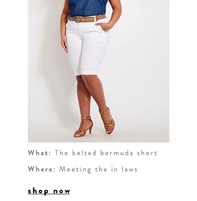 The belted Bermuda Shorts - Shop Now