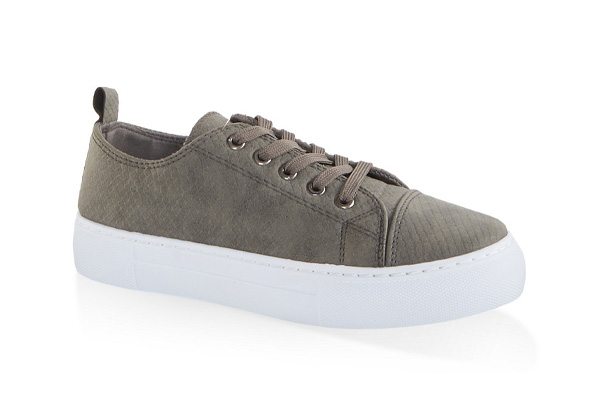 Animal Embossed Lace Up Sneakers