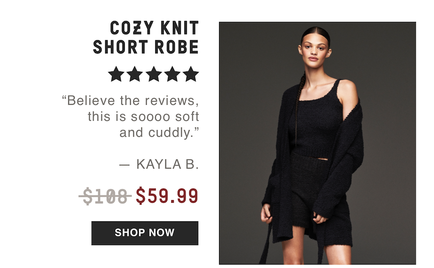 Cozy Knit Short Robe