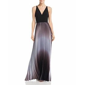 Aqua Pleated Shimmer Gown - Exclusive