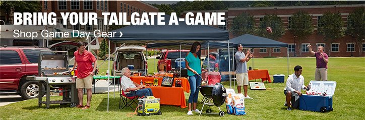 BRING YOUR TAILGATE A-GAME | Shop Game Day Gear