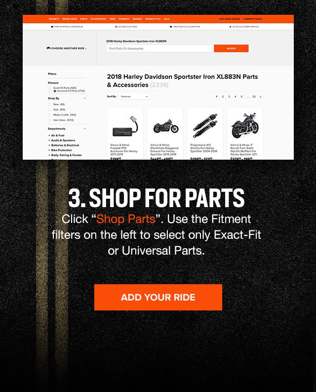 3. Shop For Parts - Add Your Ride