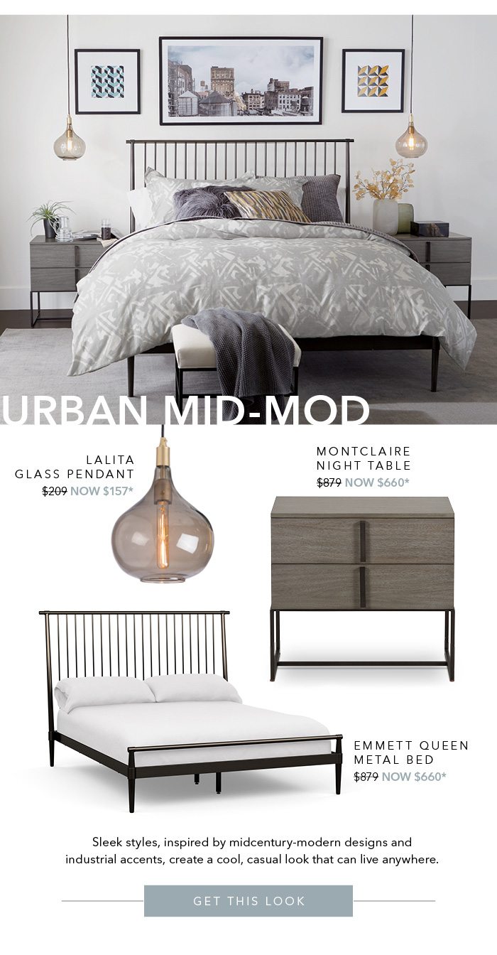 Shop the Urban Meets Mid Century-Modern Bedroom >