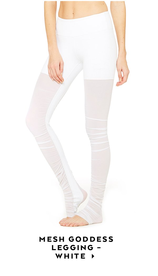 Mesh Goddess Legging - White