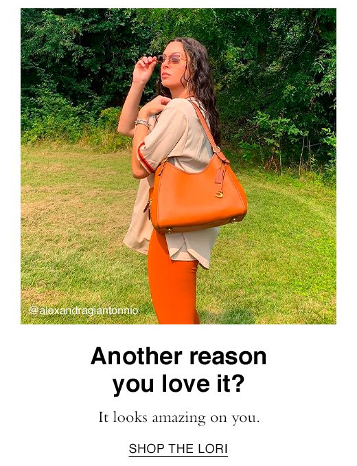 Another reason you love it? It looks amazing on your. SHOP THE LORI