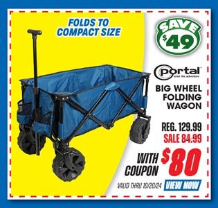 Portal Big Wheel Folding Wagon