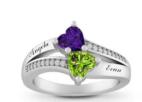 Couple's Color Stone Ring