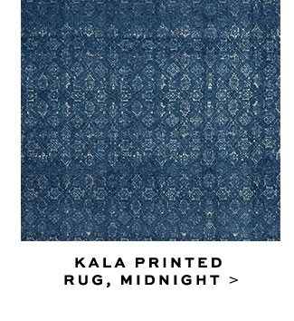 KALA PRINTED RUG, MIDNIGHT >
