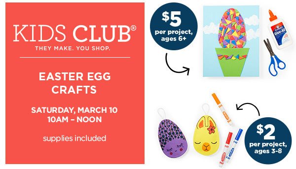 Kids Club: Easter Egg Crafts