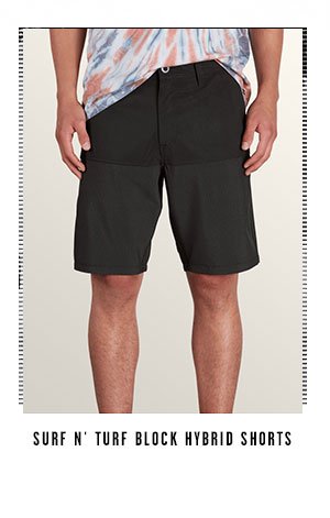 Shop Surf n Turf Hybrid Block Shorts perfect for the ensuing scorching hot summer days