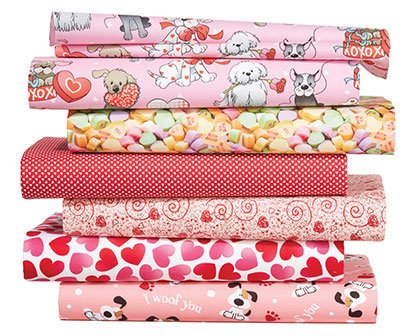 Valentines Day Cotton Fabrics.