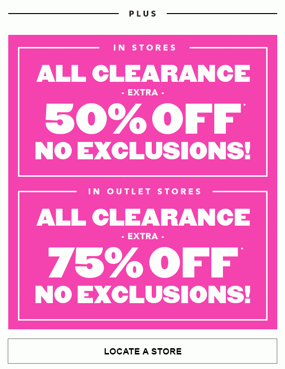 Extra 50% Off All Clearance