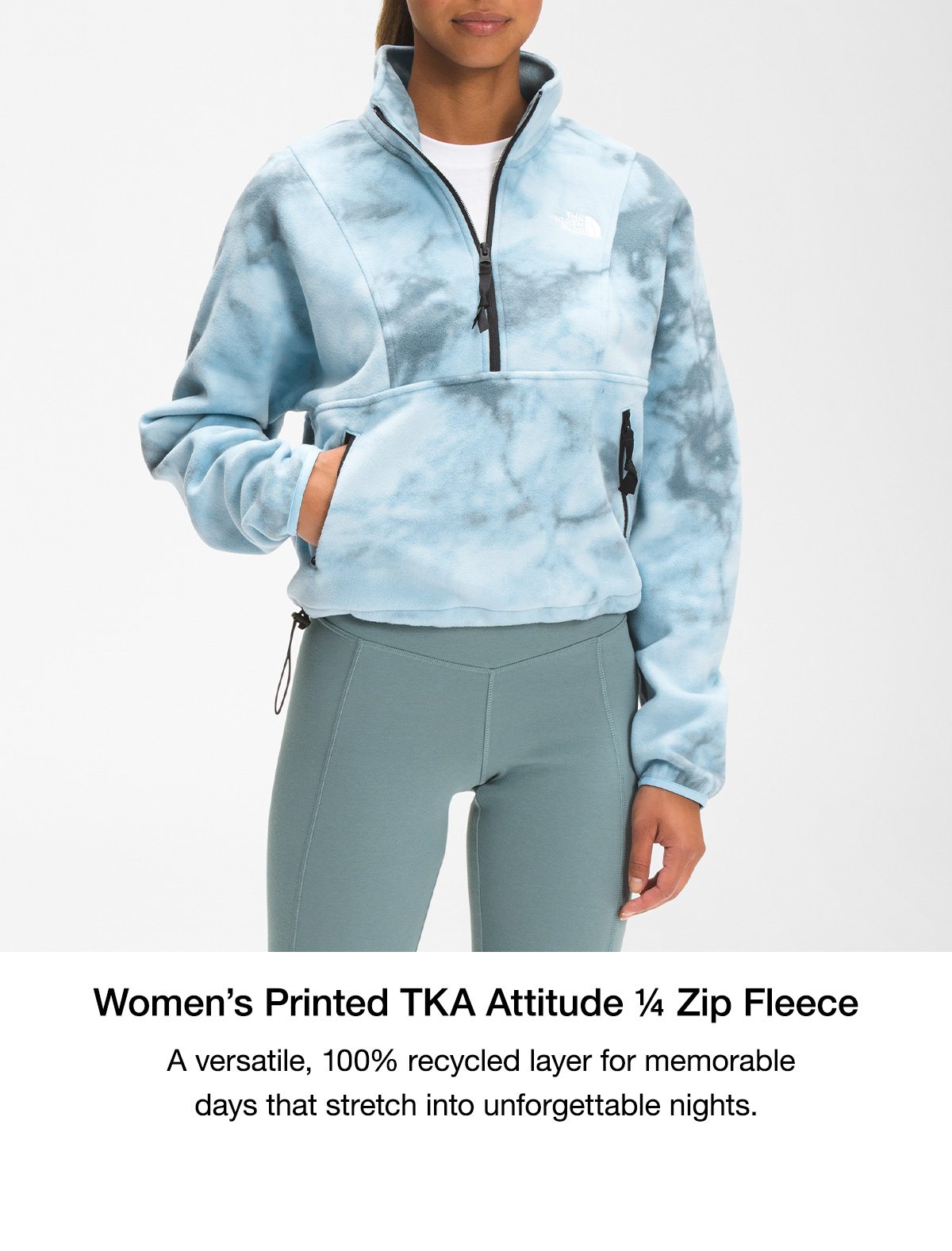 Women’s Printed TKA Attitude ¼ Zip Fleece