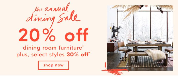 20% Off Dining Room Furniture