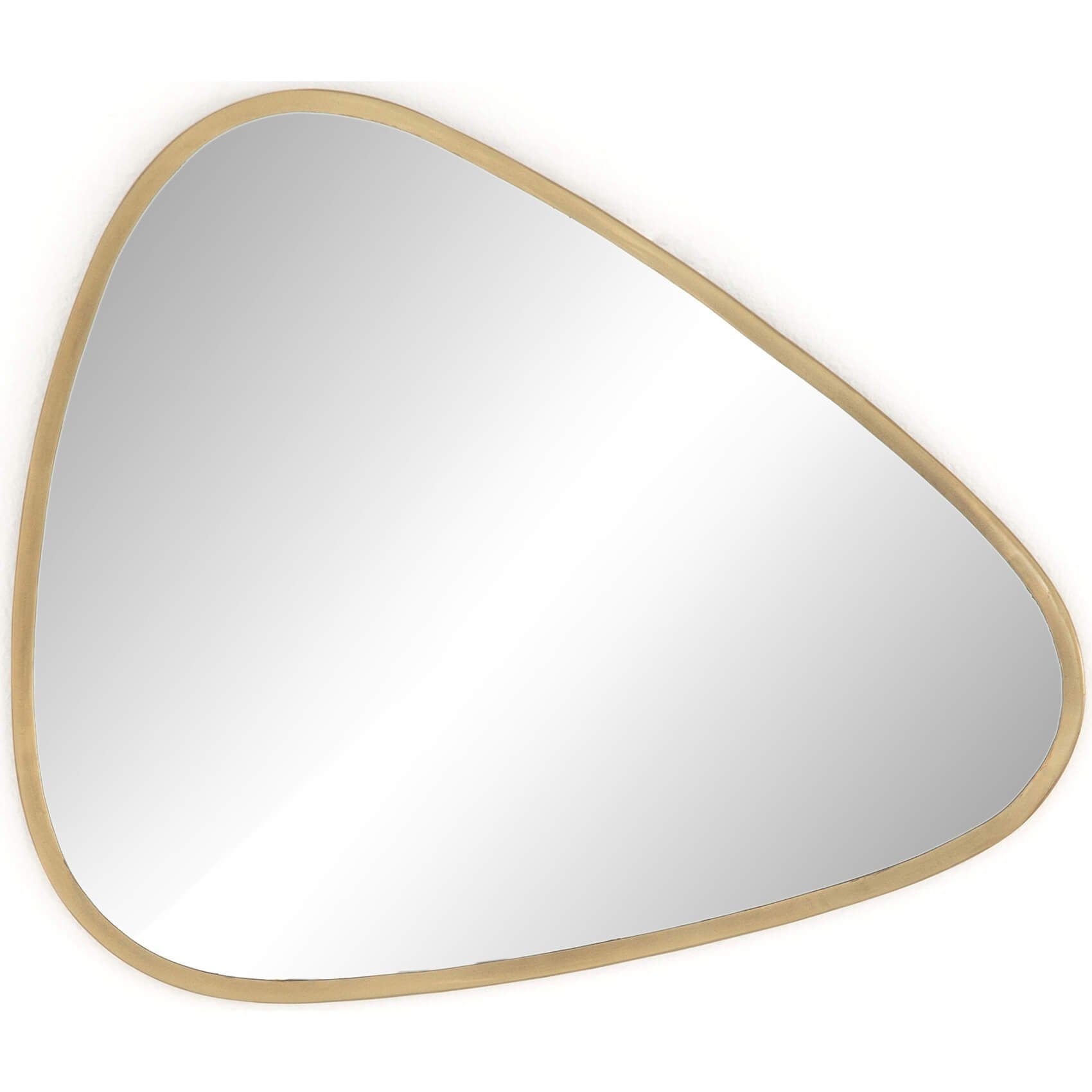 Image of Brinley Triangle Mirror, Antique Brass