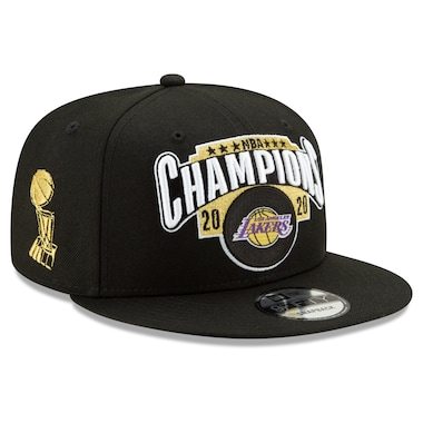 Los Angeles Lakers New Era 2020 NBA Finals Champions Locker Room 9FIFTY Snapback Adjustable Hat - Black