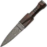 Rosewood Damascus Sgian Dubh