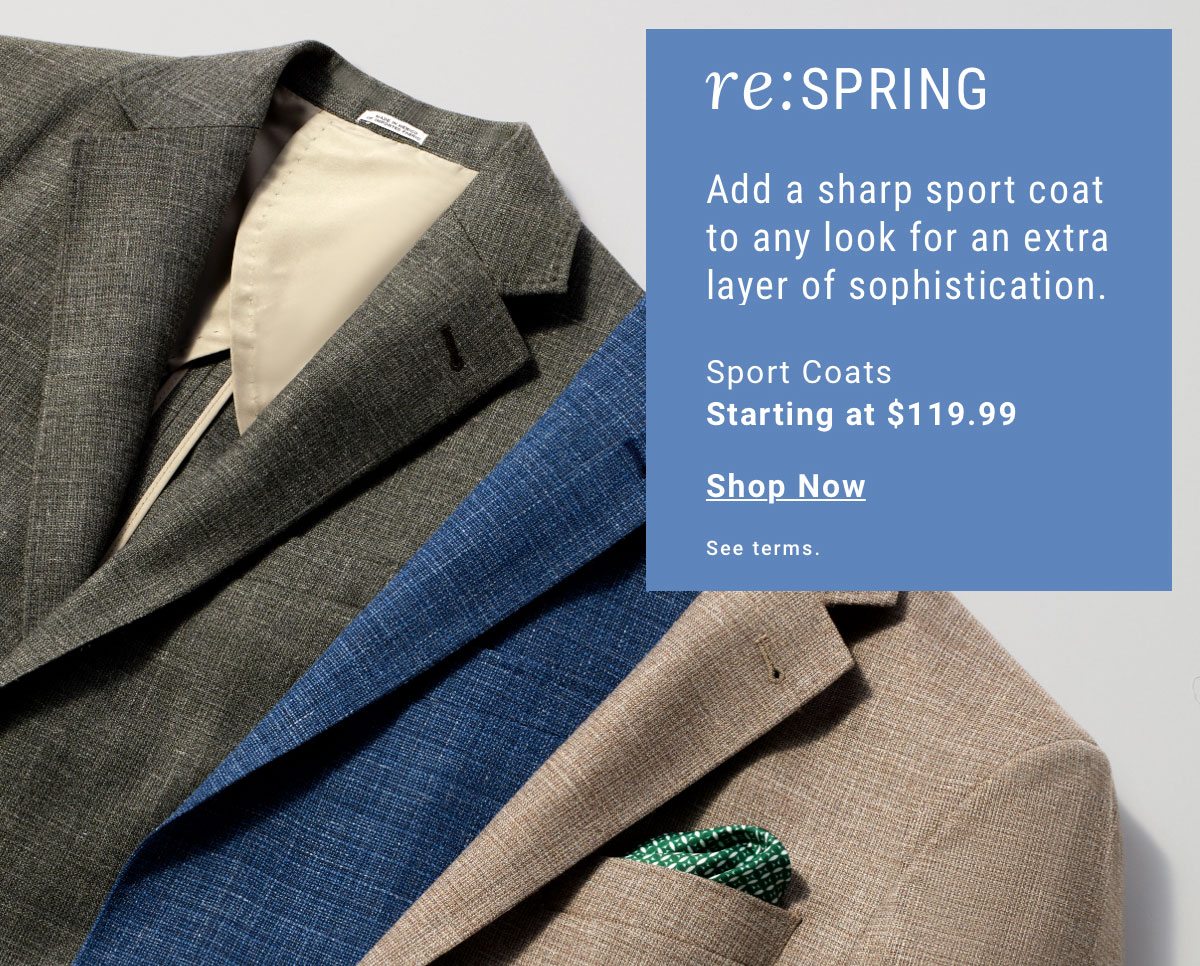 Shop Sport Coats starting at 119 99