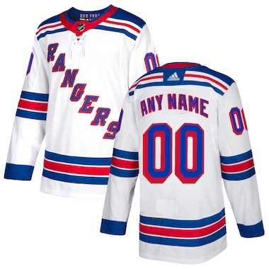 Men's adidas White New York Rangers Authentic Custom Jersey