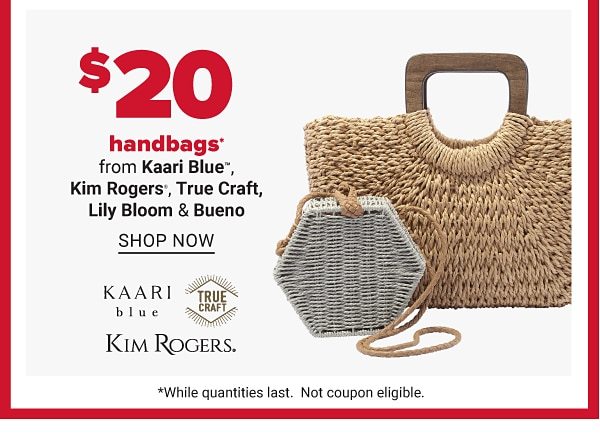 Daily Deals - $20 handbags from Kaari Blue, Kim Rogers, True Craft™, Lily Bloom & Bueno. Shop Now.