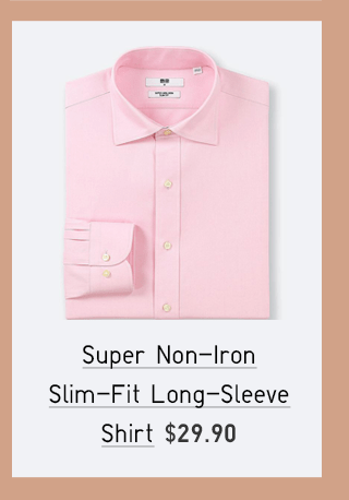 SUPER NON-IRON SLIM-FIT LONG-SLEEVE SHIRT $29.90