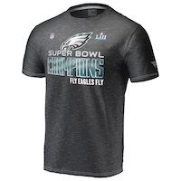 NFL Pro Line by Fanatics Branded Philadelphia Eagles Heather Black Super Bowl LII Champions Trophy Collection Locker Room T-Shirt