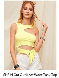 SHEIN Cut Out Knot Waist Tank Top