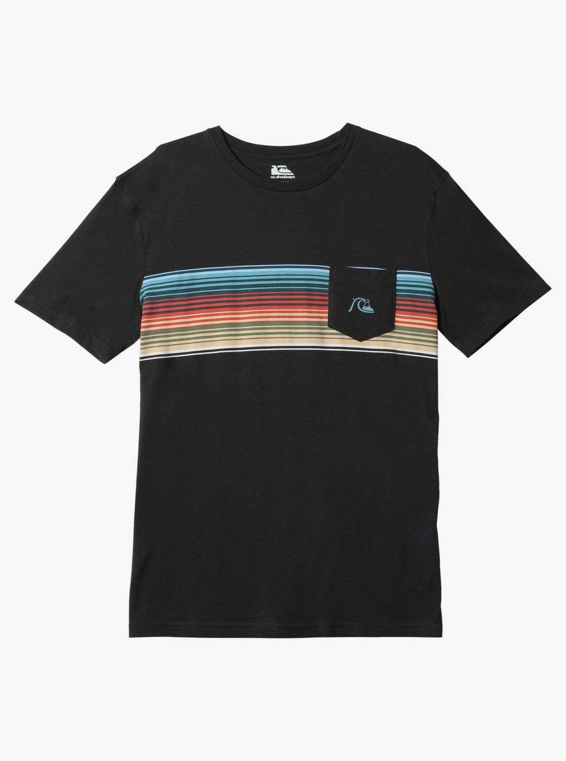 Image of Swell Vision Stripe Pocket T-Shirt - Tarmac