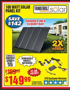  100 Watt Solar Panel Kit 