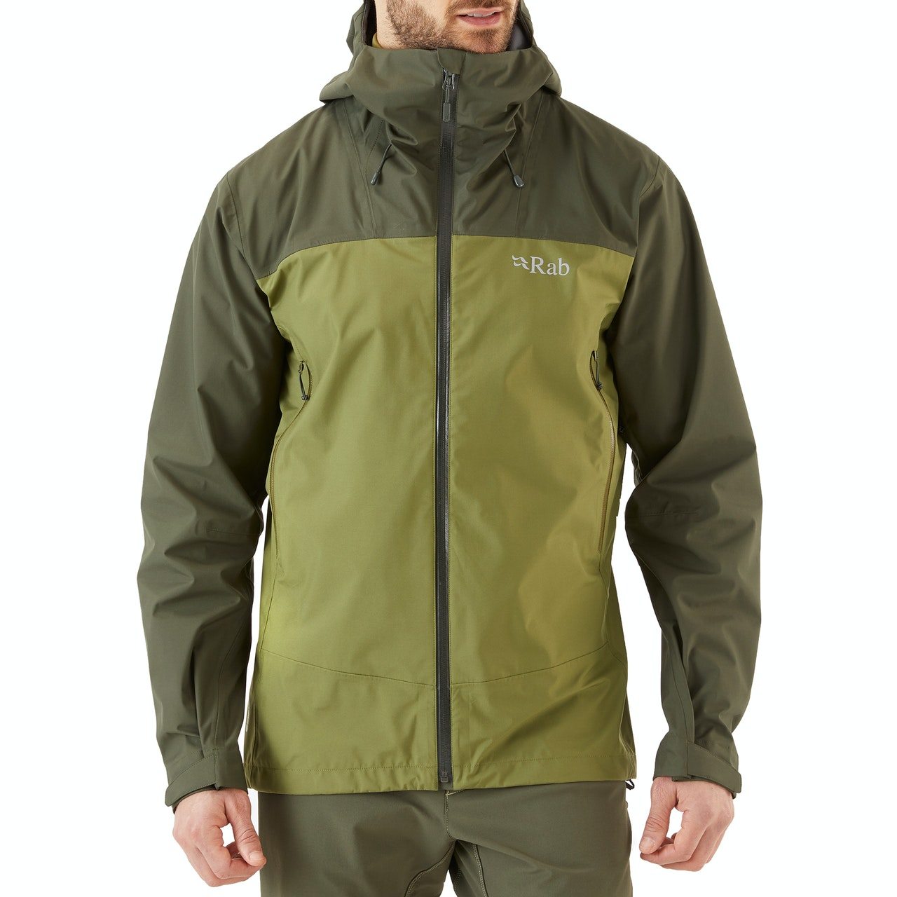 Rab Arc Eco Mens Waterproof Jacket - Army Chlorite Green