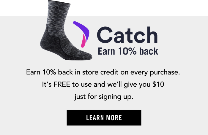 Pay with Catch to earn 10% back in store credit for every purchase. It's free to use and we'll give you $10 for signing up.