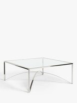 Loop Glass Coffee Table, Clear/Silver