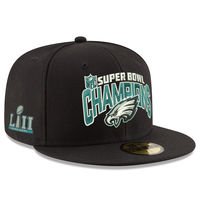 Men's Philadelphia Eagles New Era Black Super Bowl LII Champions 59FIFTY Fitted Hat