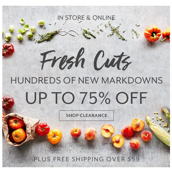 Hundreds of new markdowns up to 75% off