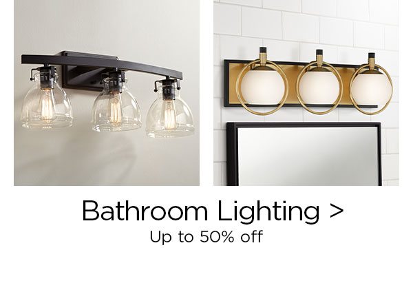 Bathroom Lighting > - Up to 50% off