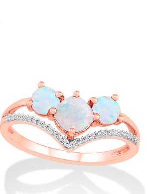 Opal and Diamond Ring