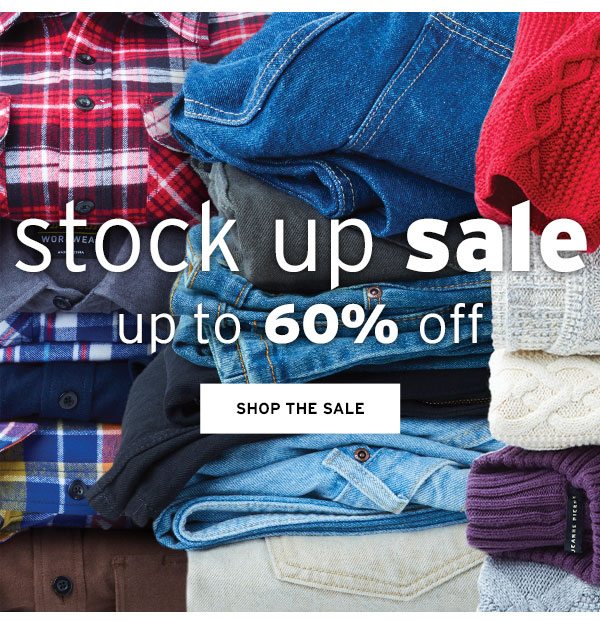Stock Up Sale - Up to 60% OFF - Click to Shop the Sale