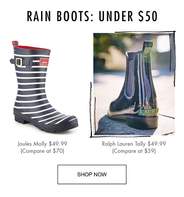 RAIN BOOTS: UNDER $50