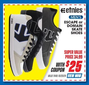 Etnies Escape or Domain Men's Skate Shoes