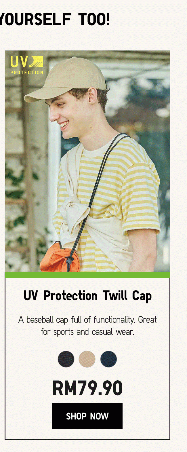 UV Protection Twill Cap